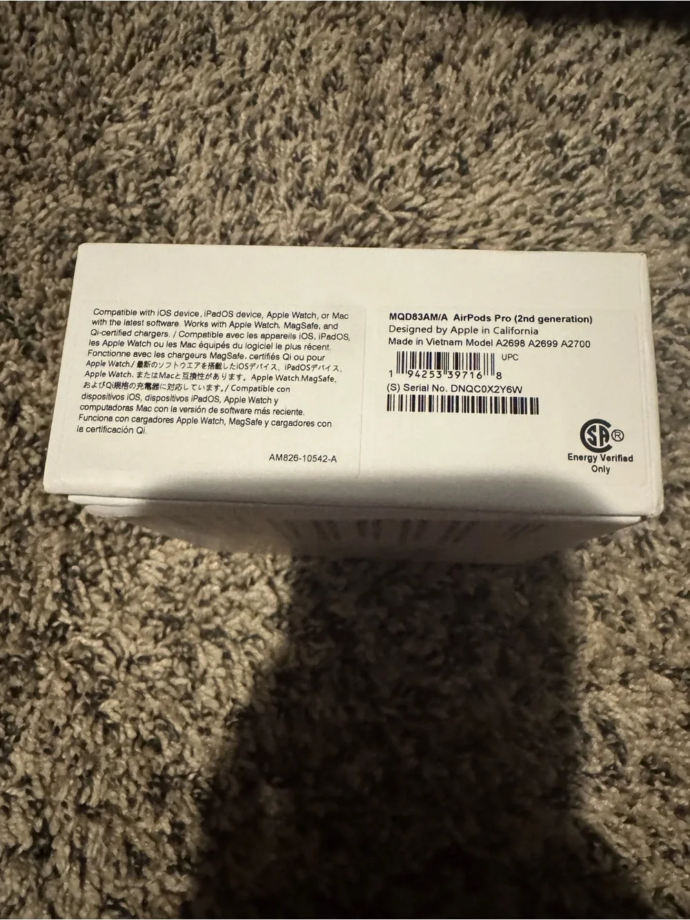 Apple AirPods Pro (2nd Gen) ANC White Retail Box